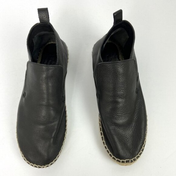 Vince Ronan Soft Leather Espadrille Flats Black Size 6 Women Shoes Spain Booties - Picture 7 of 13